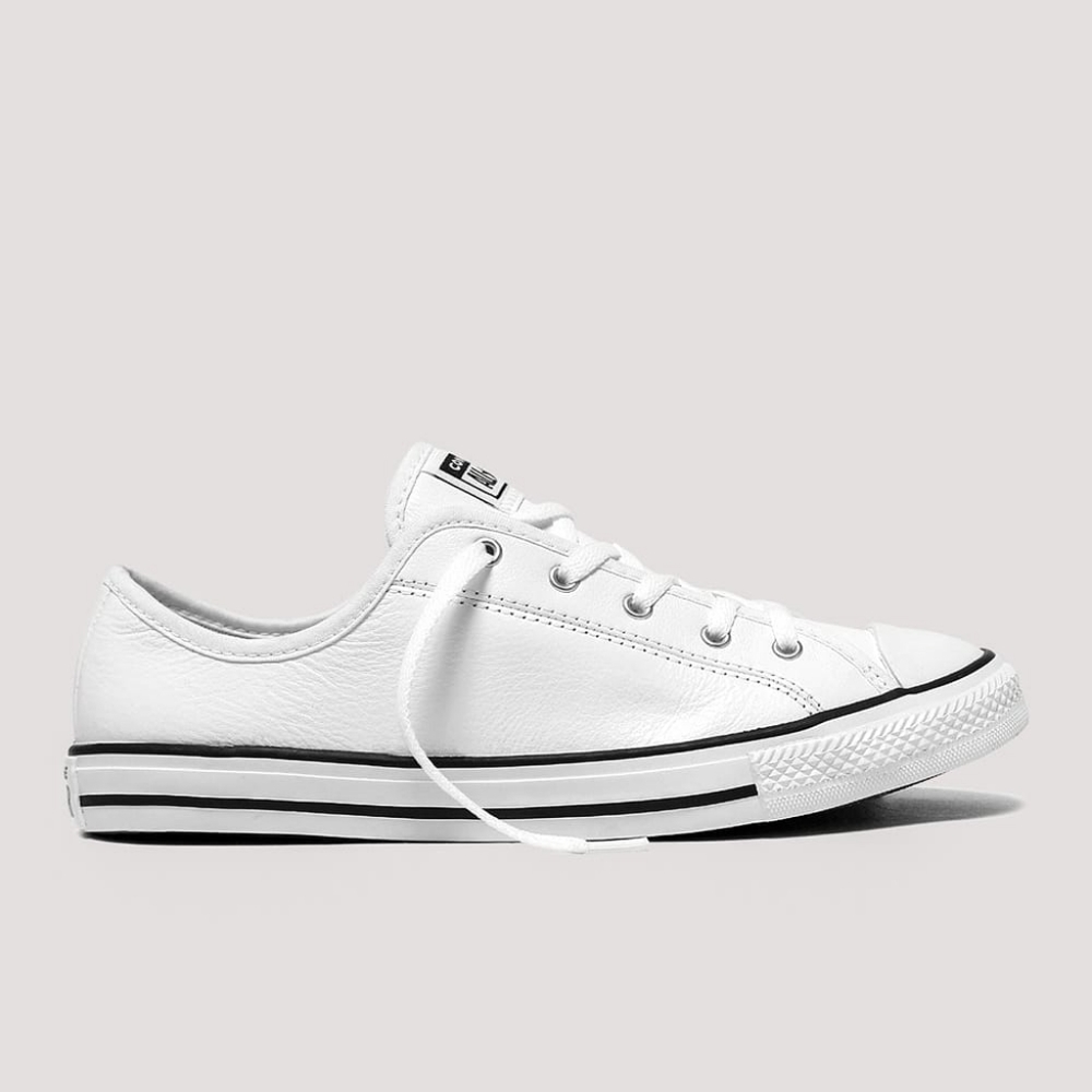 Unisex Lowtop White Leather Converse